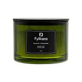 ΑΡΩΜΑΤΙΚΟ ΚΕΡΙ Fylliana FL1180 "ΣΑΜΠΑΝΙΑ" ΣΕ ΓΥΑΛΙΝΟ ΒΑΖΑΚΙ 325gr ΚΑΙ ΣΥΣΚΕΥΑΣΙΑ ΔΩΡΟΥ ΠΡΑΣΙΝΟ ΧΡΩΜΑ 8x10.5εκ