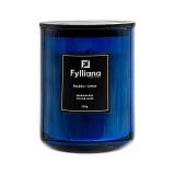 ΑΡΩΜΑΤΙΚΟ ΚΕΡΙ Fylliana FL80105 "ΒΑΜΒΑΚΙ" ΣΕ ΓΥΑΛΙΝΟ ΒΑΖΑΚΙ 220gr ΚΑΙ ΣΥΣΚΕΥΑΣΙΑ ΔΩΡΟΥ ΜΠΛΕ ΧΡΩΜΑ 8x10.5εκ