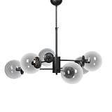 ΕΞΑΦΩΤΟ ΚΡΕΜΑΣΤΟ ΦΩΤΙΣΤΙΚΟ ΟΡΟΦΗΣ ΜΕΤΑΛΛΙΚΟ Fylliana ΜΑΥΡΟ-ΓΚΡΙ ΧΡΩΜΑ Ε27 80x60εκ