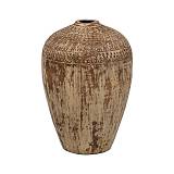 ΚΕΡΑΜΙΚΟ ΒΑΖΟ FYLLIANA FL3232 ΧΡΩΜΑ ΜΠΕΖ - ΧΡΥΣΟ 30x40εκ