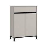 ΠΑΠΟΥΤΣΟΘΗΚΗ FLANNAN 2K1F2V CASHMERE/ΜΑΥΡΟ MATT ΧΡΩΜΑ 80x40x110εκ