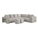 ΓΩΝΙΑΚΟΣ ΚΑΝΑΠΕΣ ΚΡΕΒΑΤΙ Lara ΑΝΟΙΧΤΟ ΓΚΡΙ ΧΡΩΜΑ 286x250x69εκ