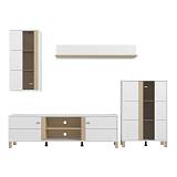 ΚΕΝΤΡΟ ΨΥΧΑΓΩΓΙΑΣ-ΣΥΝΘΕΣΗ PECKHAM ΛΕΥΚΟ-OAK 260x40x183εκ