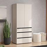 ΝΤΟΥΛΑΠΑ CORBETT 2K3F h211 CASHMERE/ΜΑΥΡΟ ΜΑΤ ΧΡΩΜΑ 93x55x211εκ