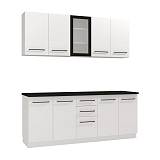 ΣΥΝΘΕΣΗ ΚΟΥΖΙΝΑΣ RAJNA 200 ΛΕΥΚΟ/ΜΑΥΡΟ ΜΑΤ 200x51x200εκ