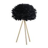 ΕΠΙΤΡΑΠΕΖΙΟ ΦΩΤΙΣΤΙΚΟ ΜΕ ΦΤΕΡΑ Fylliana ΧΡΥΣΟ-ΜΑΥΡΟ ΧΡΩΜΑ 40x62εκ