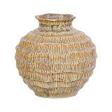 ΚΕΡΑΜΙΚΟ ΒΑΖΟ Fylliana FL30016 ΜΠΕΖ-ΓΚΡΙ-ΧΡΥΣΟ ΧΡΩΜΑ 25x24εκ