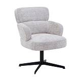 ΠΕΡΙΣΤΡΕΦΟΜΕΝΗ ΠΟΛΥΘΡΟΝΑ Fylliana FL096 ΜΠΕΖ ΥΦΑΣΜΑ ΜΕ ΜΑΥΡΗ ΜΕΤΑΛΛΙΚΗ ΒΑΣΗ 70x74x89εκ