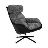 ΠΕΡΙΣΤΡΕΦΟΜΕΝΗ ΠΟΛΥΘΡΟΝΑ Fylliana Valerio ΓΚΡΙ ΣΚΟΥΡΟ-ΜΑΥΡΟ ΧΡΩΜΑ 81x97x105εκ