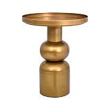 ΣΤΡΟΓΓΥΛΟ ΜΕΤΑΛΛΙΚΟ ΤΡΑΠΕΖΑΚΙ Fylliana FL620243 ΧΡΥΣΟ ΧΡΩΜΑ 40x49εκ