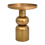 ΣΤΡΟΓΓΥΛΟ ΜΕΤΑΛΛΙΚΟ ΤΡΑΠΕΖΑΚΙ Fylliana FL620244 ΧΡΥΣΟ ΧΡΩΜΑ 45x55εκ