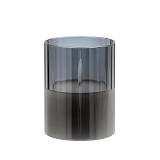 ΔΙΑΚΟΣΜΗΤΙΚΟ LED ΚΕΡΙ ΜΕ ΡΕΑΛΙΣΤΙΚΗ 3D ΦΛΟΓΑ Fylliana FL7510 ΣΕ ΓΥΑΛΙ ΧΡΩΜΑ SMOKY 8x8x10εκ