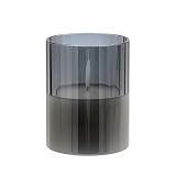 ΔΙΑΚΟΣΜΗΤΙΚΟ LED ΚΕΡΙ ΜΕ ΡΕΑΛΙΣΤΙΚΗ 3D ΦΛΟΓΑ Fylliana FL7513 ΣΕ ΓΥΑΛΙ ΧΡΩΜΑ SMOKY 8x8x13εκ