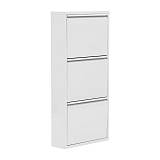 ΜΕΤΑΛΛΙΚΗ ΠΑΠΟΥΤΣΟΘΗΚΗ 3 ΘΕΣΕΩΝ FYLLIANA ΛΕΥΚΟ ΧΡΩΜΑ 50x15x104εκ