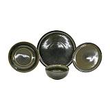 ΣΕΤ ΦΑΓΗΤΟΥ 16τμχ Fylliana FL25143 STONEWARE ΣΚΟΥΡΟ ΠΡΑΣΙΝΟ ΧΡΩΜΑ