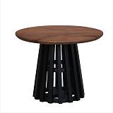 ΣΤΡΟΓΓΥΛΟ ΤΡΑΠΕΖΙ ΣΑΛΟΝΙΟΥ Fylliana "Mekong" ΚΑΦΕ-ΜΑΥΡΟ ΧΡΩΜΑ 60x45εκ