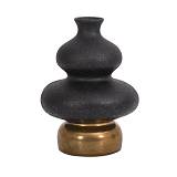 ΚΕΡΑΜΙΚΟ ΒΑΖΟ Fylliana FL0399 ΜΑΥΡΟ-ΧΡΥΣΟ ΧΡΩΜΑ 18x18x23εκ