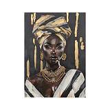 ΠΙΝΑΚΑΣ ΣΕ ΚΑΜΒΑ Fylliana "African lady 37268" ΜΑΥΡΟ-ΓΚΡΙ-ΛΕΥΚΟ 70x3x100εκ