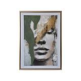 ΠΙΝΑΚΑΣ ΣΕ ΚΑΜΒΑ ΜΕ ΠΛΑΣΤΙΚΟ ΠΛΑΙΣΙΟ Fylliana FL252827B ΜΠΕΖ-ΠΡΑΣΙΝΟ-ΓΚΡΙ 50x4x70εκ