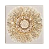 ΠΙΝΑΚΑΣ ΣΕ ΚΑΜΒΑ ΜΕ ΠΛΑΙΣΙΟ Fylliana FL25017 ΜΠΕΖ-ΛΕΥΚΟ-ΚΑΦΕ 82x5x82εκ