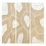 ΣΕΤ 3 ΠΙΝΑΚΕΣ ΣΕ ΚΑΜΒΑ Fylliana FL25490 ΜΠΕΖ-ΛΕΥΚΟ-ΧΡΥΣΟ 30x3x90εκ