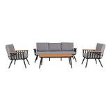 ΣΕΤ ΚΗΠΟΥ 4 ΤΕΜΑΧΙΩΝ Fylliana "Zenya" ΓΚΡΙ ΧΡΩΜΑ