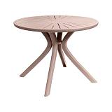 ΤΡΑΠΕΖΙ ΠΛΑΣΤΙΚΟ ΣΤΡΟΓΓΥΛΟ FYLLIANA FL8100 CAPPUCCINO ΧΡΩΜΑ 100x75εκ