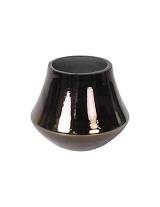 Βάζο γυάλ. γκρι Φ12 Η10cm