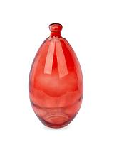 Βάζο γυάλ.κόκκινο στενό στόμιο Φ17Η30cm