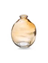 Βάζο γυάλ. μπουλ στενό στόμιο μελί 10x12,3cm