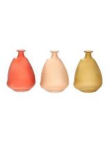 Βάζο γυάλινο 3χρώματα 8x7x11cm