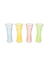 Βάζο γυάλινο 4χρώματα 8x19,5cm