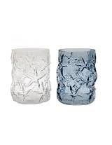 Βάζο γυάλινο αστερίες 2χρώματα 15X26.5cm