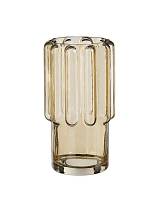 Βάζο γυάλινο καφέ Φ14 Η27cm