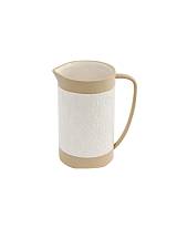 Βάζο κανάτα κεραμική εκρού/μπεζ Φ20 Η18,5cm