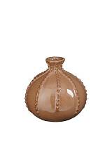 Βάζο κεραμικό καφέ "Stephanie" Φ11,5Η11,5 cm