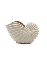 Βάζο κοχύλι κεραμικό λευκό 21,5x13,5cm