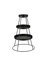 Δίσκος 3οροφος μεταλλικός μαύρος 40x74,5cm