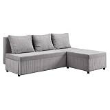 ΓΩΝΙΑΚΟΣ ΚΑΝΑΠΕΣ LUELLA ΓΚΡΙ ΧΡΩΜΑ 202x152x80εκ