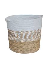 Καλάθι ψάθινο λευκό σχ. 42Χ36