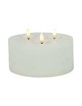 Κερί LED λευκό 3φλόγες/remote control/timer/2AA Φ15Η10cm