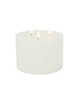 Κερί LED λευκό 3φλόγες/remote control/timer/2AA Φ15Η12,5cm