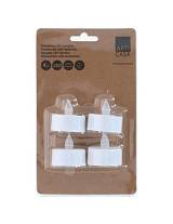 Κεριά ρεσώ LED 4τμχ Φ3,7Η3,7cm