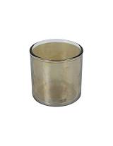 Κηροπήγιο γυαλ.ποτήρι καφέ Φ8Η8cm