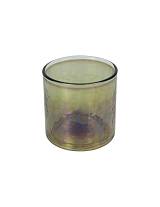 Κηροπήγιο γυαλ.ποτήρι πράσινο Φ8Η8cm