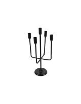 Κηροπήγιο μεταλ.μαύρο 5θέσεων Φ16 Η40cm