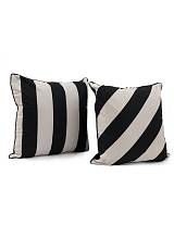 Μαξιλάρι ριγέ μαυρόασπρο 45Χ45