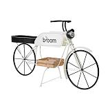 ΜΕΤΑΛΛΙΚΟ ΔΙΑΚΟΣΜΗΤΙΚΟ RETRO ΜΟΤΟΣΥΚΛΕΤΑ Fylliana Bloom ΛΕΥΚΟ-ΜΑΥΡΟ ΧΡΩΜΑ 188x57x103εκ