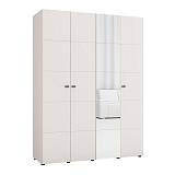 ΝΤΟΥΛΑΠΑ ΜΕ ΚΑΘΡΕΦΤΗ SALAMIS 4K1O h207 CASHMERE ΧΡΩΜΑ 155x52x208εκ