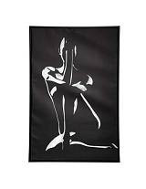 Πίνακας γυναίκα black/white μαύρη κορνίζα 60x90cm